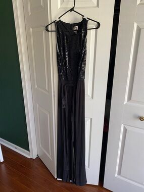 Anne Klein Black Sequin Jumpsuit